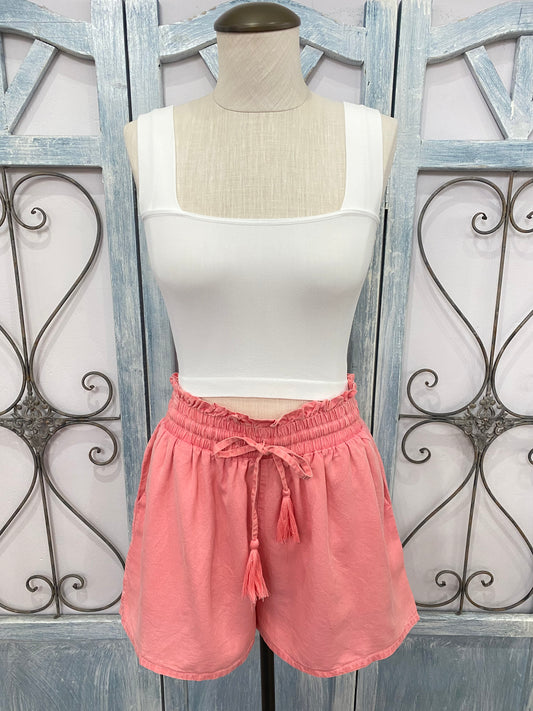 Coral Casual Shorts