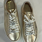 Nappa Gold Crinkle Sneakers W/ Charms