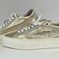 Nappa Gold Crinkle Sneakers W/ Charms