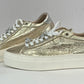 Nappa Gold Crinkle Sneakers W/ Charms