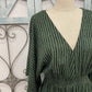 Green Poppy 3/4 Sleeve Maxi Dress