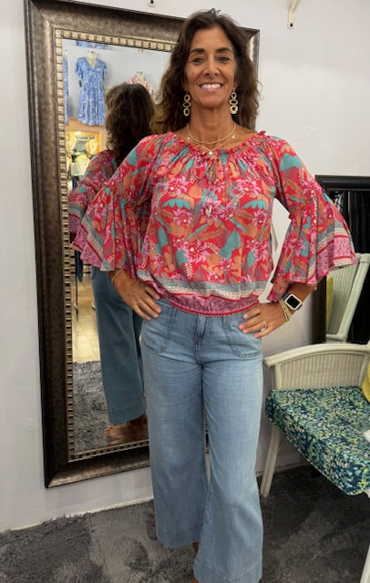 Passion Flower Long Sleeve Top