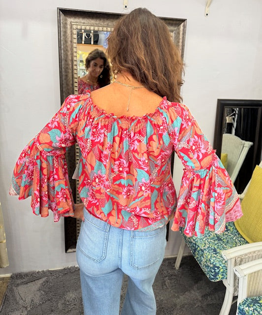 Passion Flower Long Sleeve Top