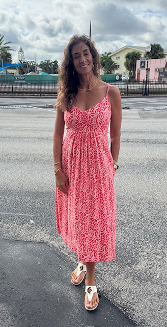 Soller Smocked Back Midi Dress