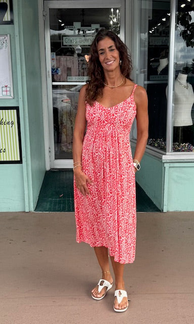 Soller Smocked Back Midi Dress