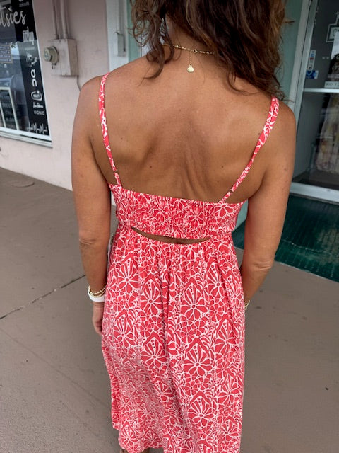 Soller Smocked Back Midi Dress