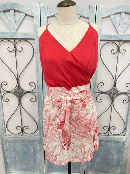 Akemi Red and White Skirt