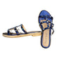 Navy Blue Studded Flats