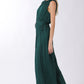 Samantha Buckle Waisted Pleated Jumpsuit