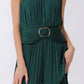 Samantha Buckle Waisted Pleated Jumpsuit