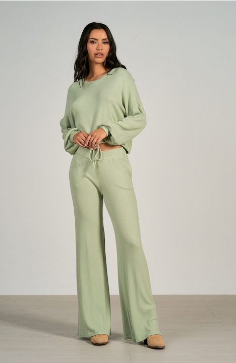 Casual Long Sleeve Top With Drawstring Waist (Assorted Colors)