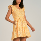 Short Yellow Eyelet Dress