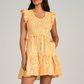 Short Yellow Eyelet Dress