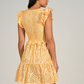 Short Yellow Eyelet Dress