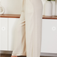 Monica Elastic Waist Beige Pants