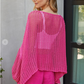 Oversized  Hot Pink Crochet Top