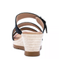 Black Monica Slip on Wedge Sandal