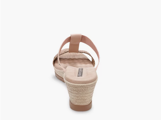 Alena Natural Slip on Wedge Sandal