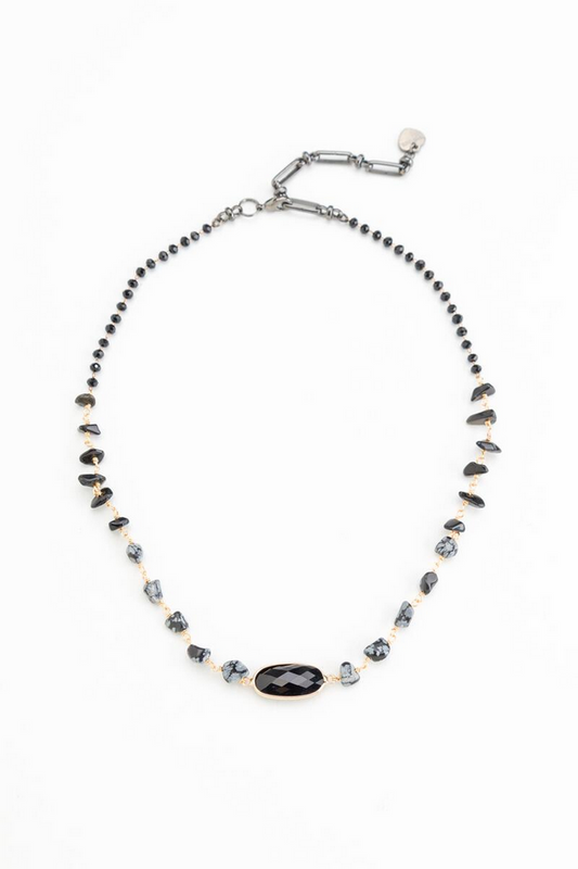 Black Beaded Necklace