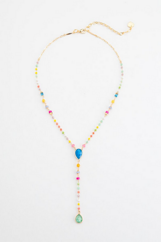 Beaded Lariat Necklace (Assorted Colors)