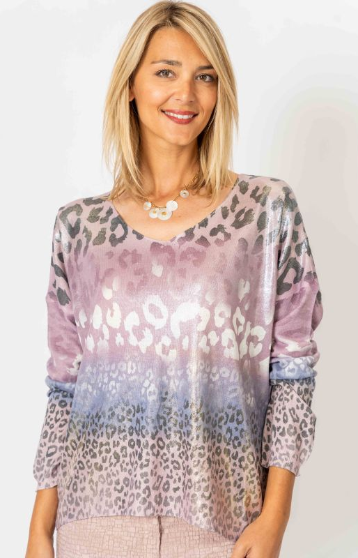 Cheetah Print Sweater (Assorted Colors)