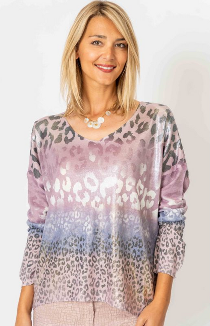 Cheetah Print Sweater (Assorted Colors)