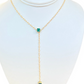 Green CZ Lariat Necklace