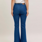 Dark Denim High-Waist Sparkle Flare Jeans