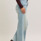Medium Denim High-Waist Column Straight Jeans