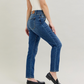 Dark Denim High-Waist Shield Back Pocket Slim Jeans
