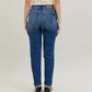 Dark Denim High-Waist Shield Back Pocket Slim Jeans