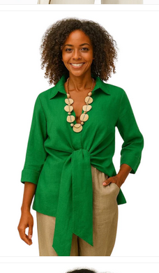 Vera Linen Tie Fornt Jacket (Assorted Colors)