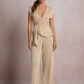 Kaui Drawstring Knit Wide-Leg Pants