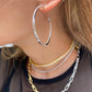 Twisted Hoop Earrings (Silver or Gold Tone)