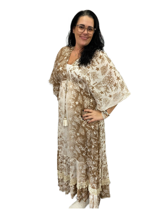 Kimono Boho Dress (Assorted Colors)