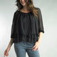 Three Tier Silk Top (Assorted Colors)