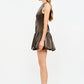 Luna Satin Drop Waist Mini Dress