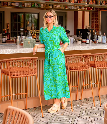 Kelly Green Mykonos Dani Maxi Dress