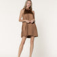 Selena Pleated Halter Mini Dress