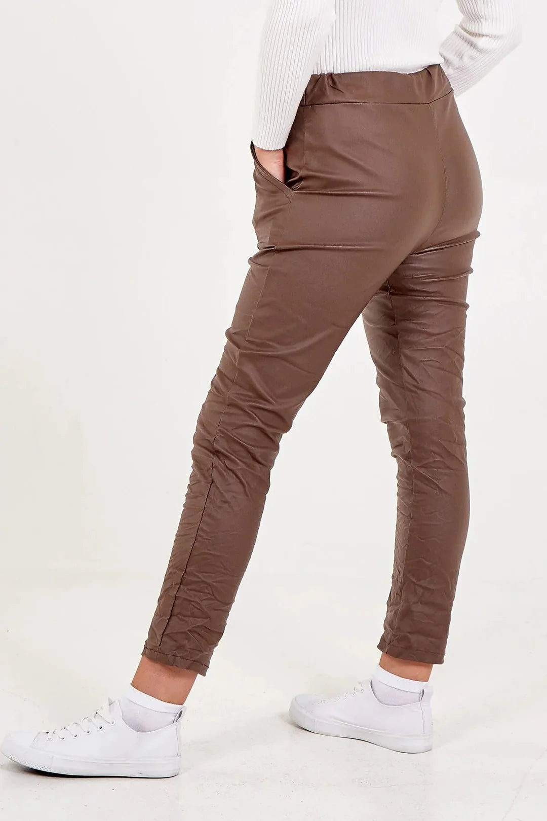 Faux Leather Joggers (Assorted Colors)