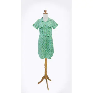 Layla Lime Abstract Shell Dress