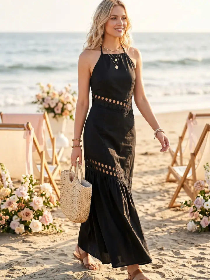 Sophia Cutout Lace Maxi Dress