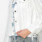 Ivory Denim Jacket With Sparkly Stones