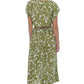 Tropical Pleated Midi Skirt