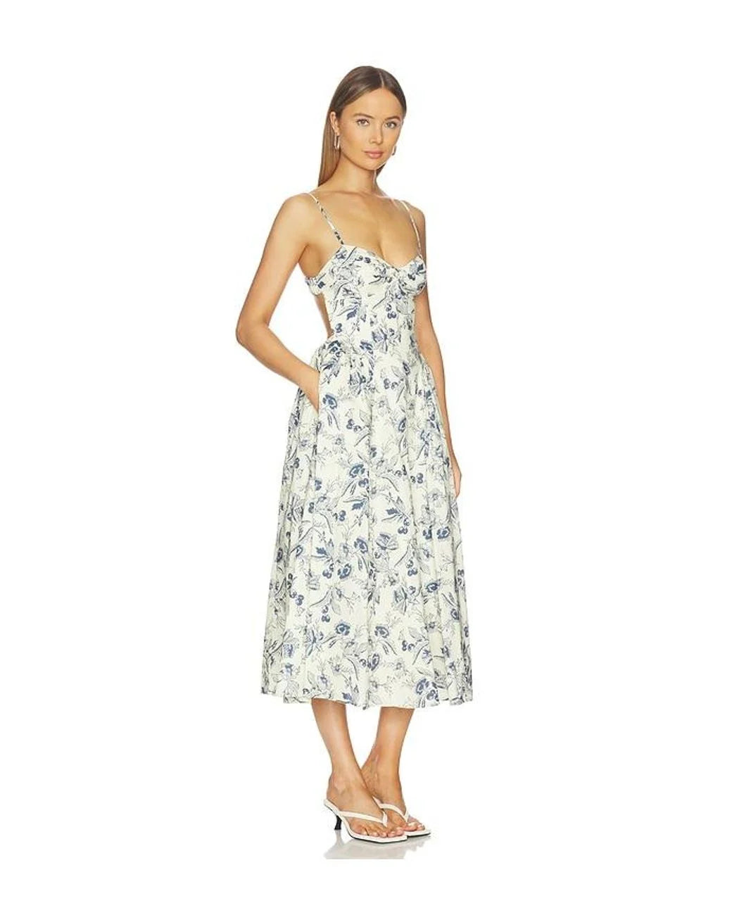 Destene Floral Open Back Dress