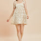 Champagne Floral Mini Dress