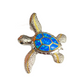 Blue Opal Turtle Pendant