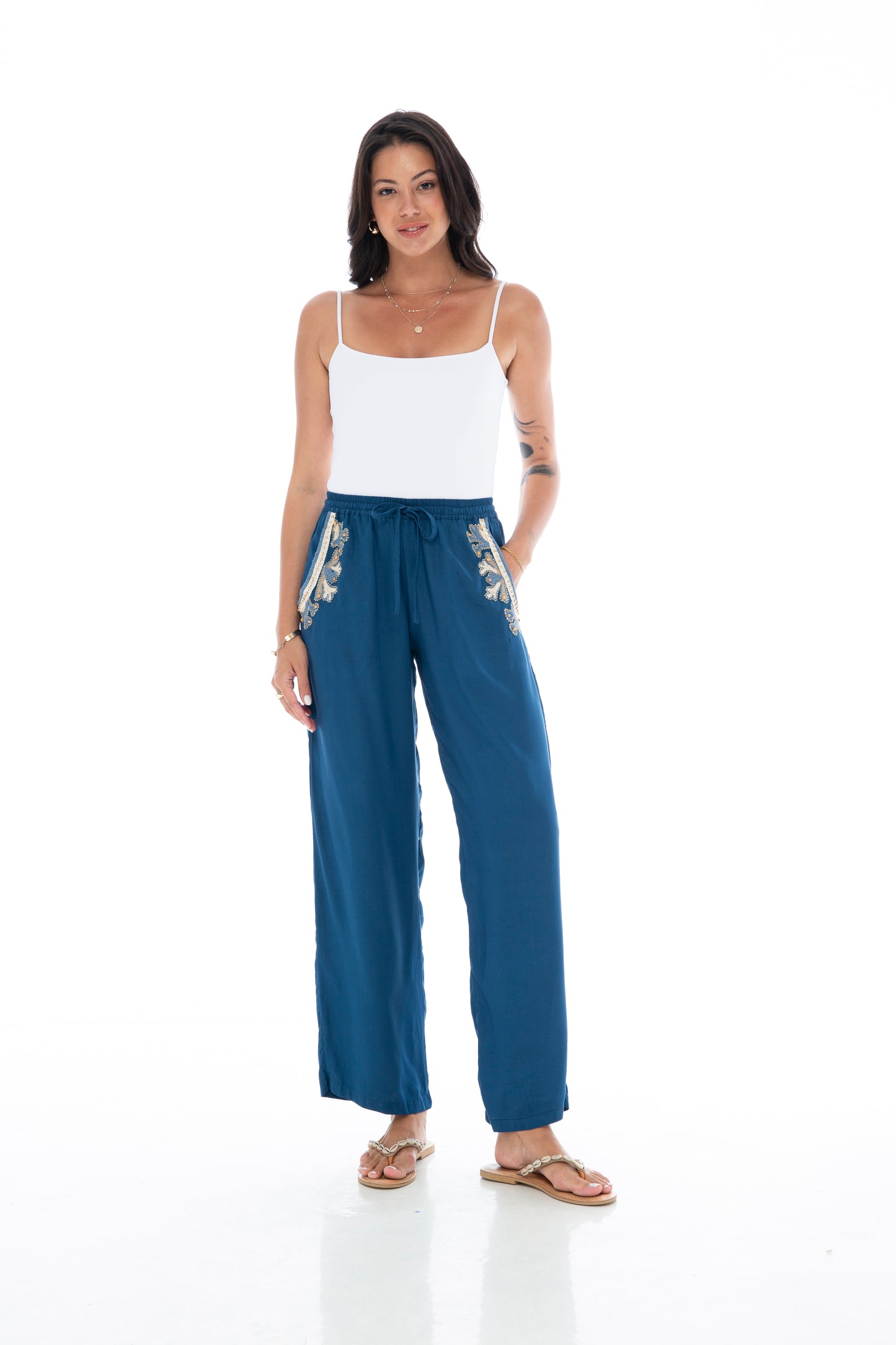 Coral Reef Indigo Pants