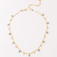 Grey Pearl & CZ Dangle Necklace
