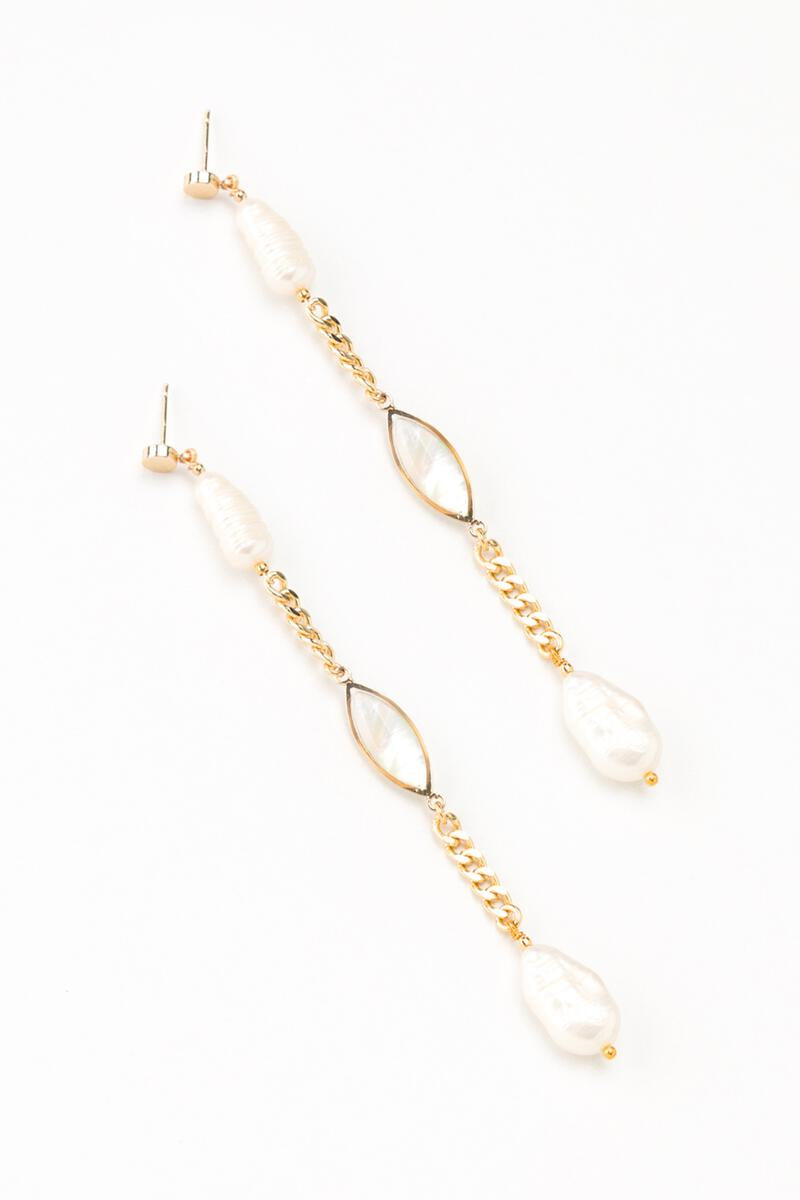 Long Mother of Pearl Earring